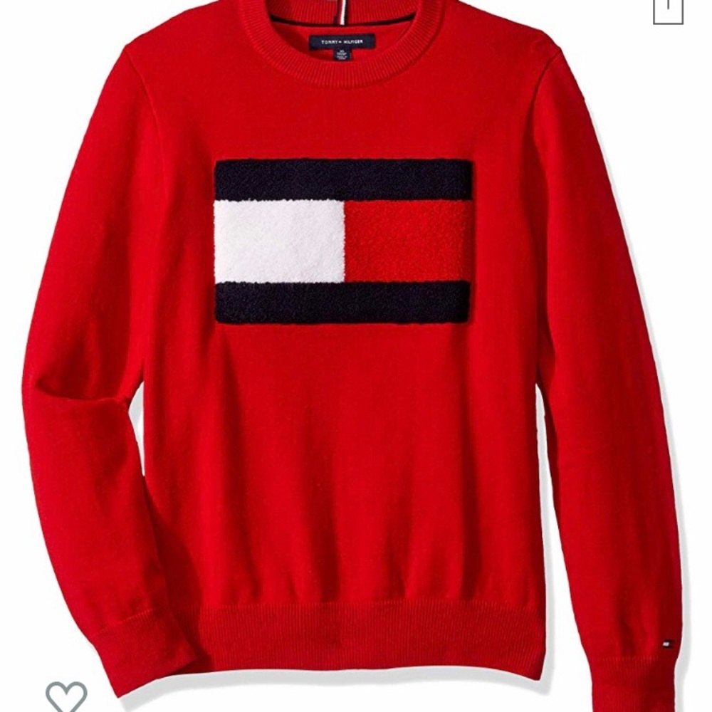 Tommy Jeans Men's Cotton Crew Neck Flag Sweater